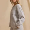 Oversized cardigan med glidelås i ismarmorert