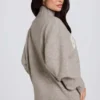 Oversized genser i myk strikk i beige