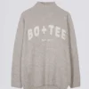 Oversized genser i myk strikk i beige