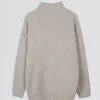 Oversized genser i myk strikk i beige