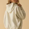Oversized hettegenser i benhvit