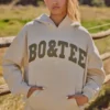 Oversized hettegenser i benhvit
