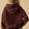 Oversized hettegenser i mahogny