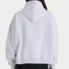 Oversized hettegenser i myk bomullsfleece i marlgrå