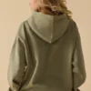 Oversized hettegenser i myk oliven