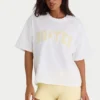Oversized T-skjorte i bomullsjersey i hvitt
