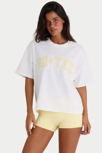Oversized T-skjorte i bomullsjersey i hvitt