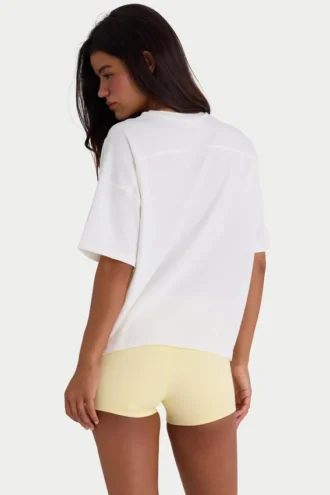 Oversized T-skjorte i bomullsjersey i hvitt