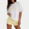 Oversized T-skjorte i bomullsjersey i hvitt