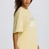 Oversized T-skjorte med grafisk trykk i sitron