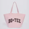 Oversized totebag i pudderrosa