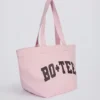 Oversized totebag i pudderrosa