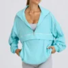 Oversized treningsjakke i aqua
