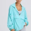 Oversized treningsjakke i aqua
