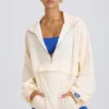 Oversized treningsjakke i hvitt