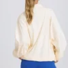 Oversized treningsjakke i hvitt