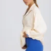 Oversized treningsjakke i hvitt