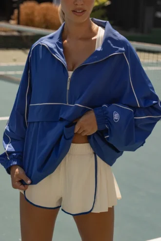 Oversized treningsjakke i kobolt