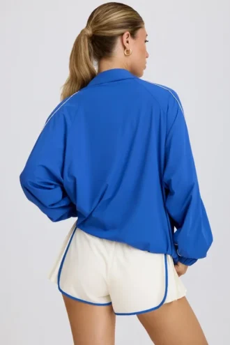 Oversized treningsjakke i kobolt