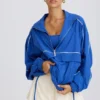 Oversized treningsjakke i kobolt