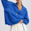 Oversized treningsjakke i kobolt
