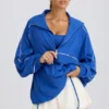 Oversized treningsjakke i kobolt