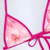 Paita trekantet bikinitopp i rosa orkide-mønster