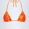 Paita Triangle Bikini Top i Orange Orchid-mønster
