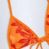Paita Triangle Bikini Top i Orange Orchid-mønster