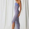 Papeete Ruched Bandeau Midi-kjoler i lavendel lilla