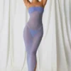 Papeete Ruched Bandeau Midi-kjoler i lavendel lilla