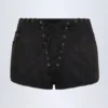 Parva snøringsshorts med middels høy midje i svart