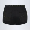 Parva snøringsshorts med middels høy midje i svart