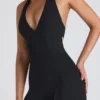 Pema Modal Lace-Trim Cut-Out Flared Jumpsuit i svart