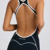 Petite Soft Active jumpsuit med åpen rygg i svart