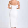 Petula Lace-Trim Midaxi-kjole i hvitt
