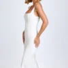 Petula Lace-Trim Midaxi-kjole i hvitt