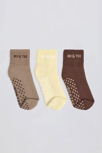 Pilates-sokkepakke i Mocha Multi