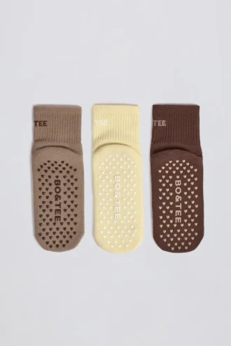 Pilates-sokkepakke i Mocha Multi