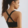 Plunge Neck Define Luxe Sports Bra i svart