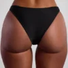 Praslin bandeau-bikinitopp med perler i svart