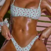Printed Badetøy Micro Low Dipped Cheeky-underdeler i mint