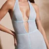 Ramona Petite Jumpsuit med dekor og dyp utringning i Aqua