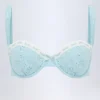 Ravello broderie anglaise-bikinitopp med bøyle i balkongmodell i pudderblått