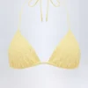 Recife Broderie Anglaise trekant-bikinitopp i sitrongul