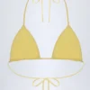 Recife Broderie Anglaise trekant-bikinitopp i sitrongul