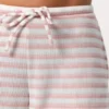 Ribbet jerseybukse med lav midje i rosa striper