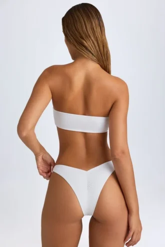 Rio bandeau-bikinitopp i hvitt