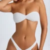 Rio bandeau-bikinitopp i hvitt
