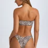 Rio bandeau-bikinitopp i leopardmønster